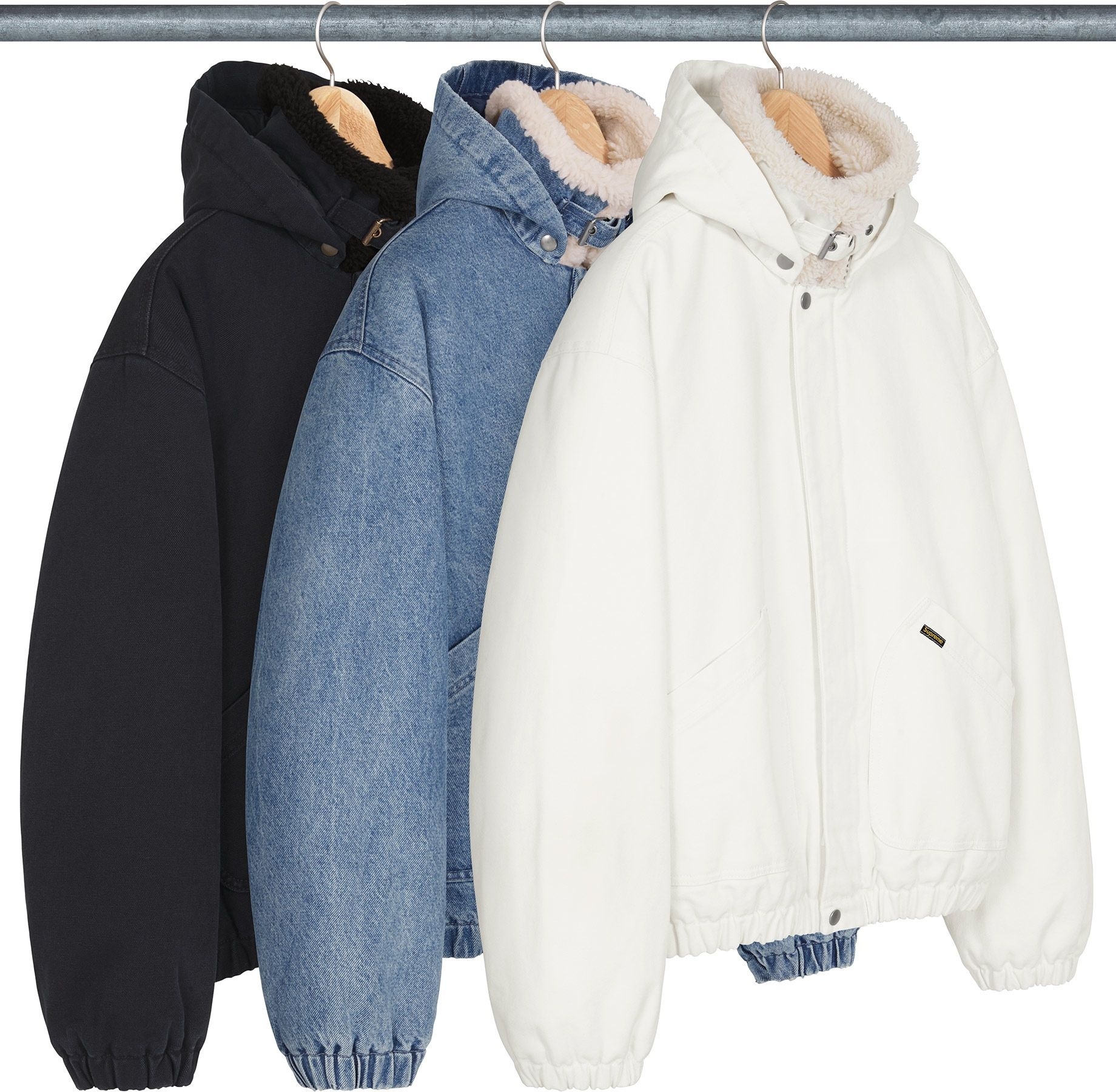 Faux Shearling Lined Bomber Jacket view 4
